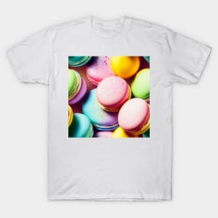 Watercolor dessert french macaron pattern T-Shirt